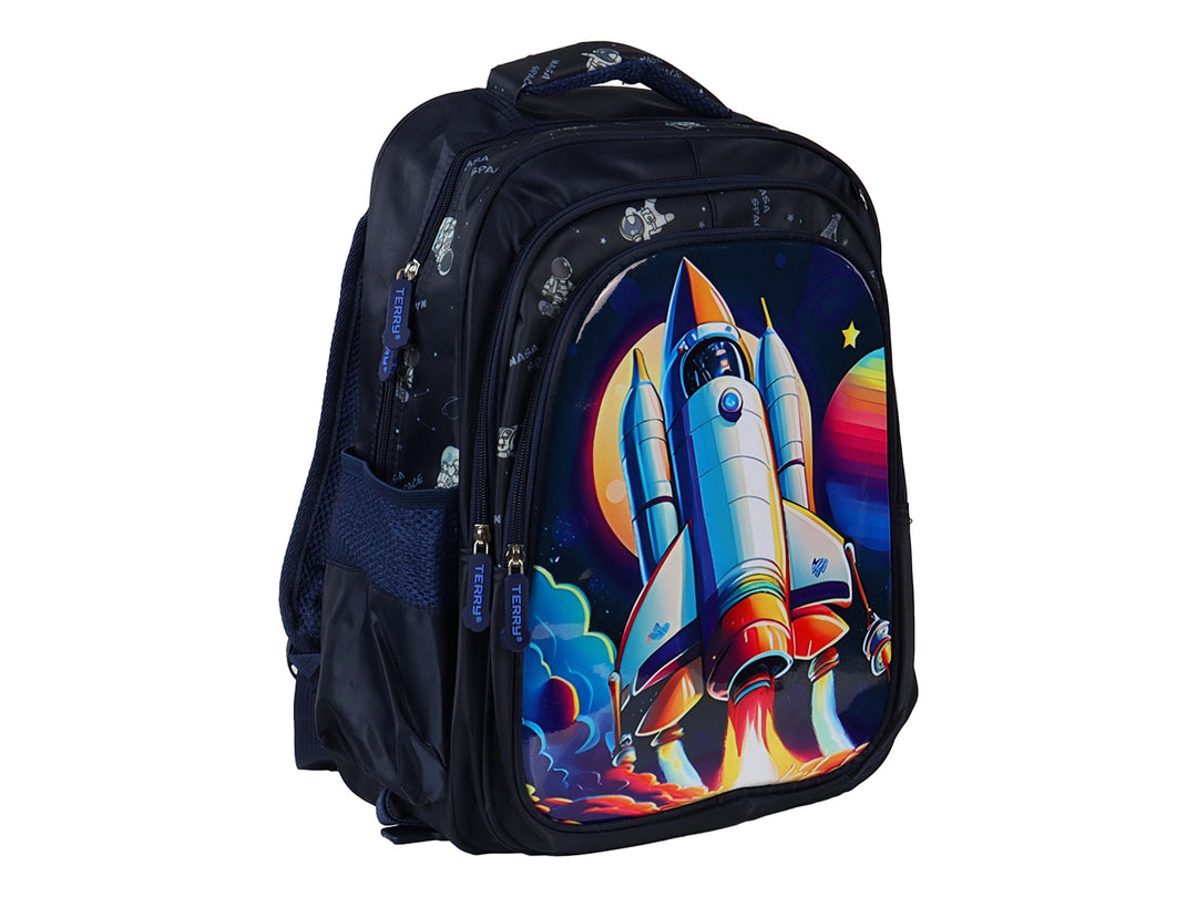 Mochila Terry Cohete Azul para Niño