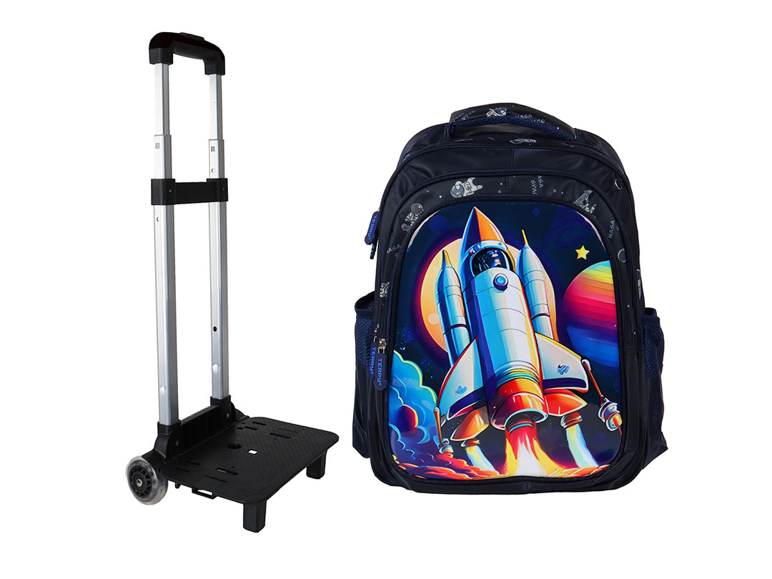 Mochila Terry Cohete Azul para Niño