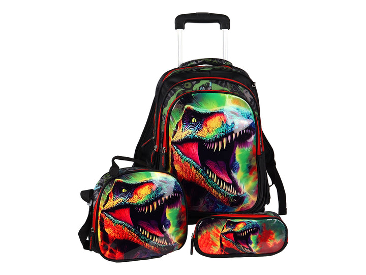Mochila Terry Dinosaurio Rojo para Niño