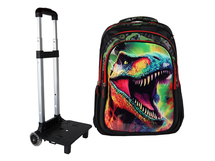 Mochila Terry Dinosaurio Rojo para Niño
