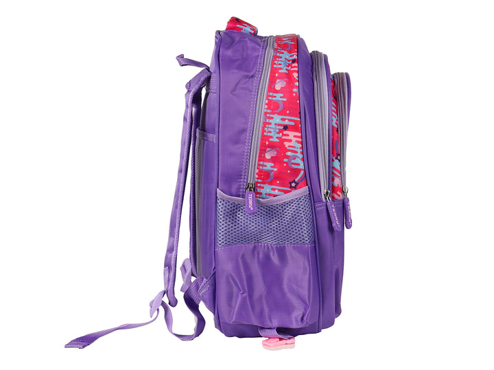 Mochila Terry Mariposa Lila Rodante para Niño
