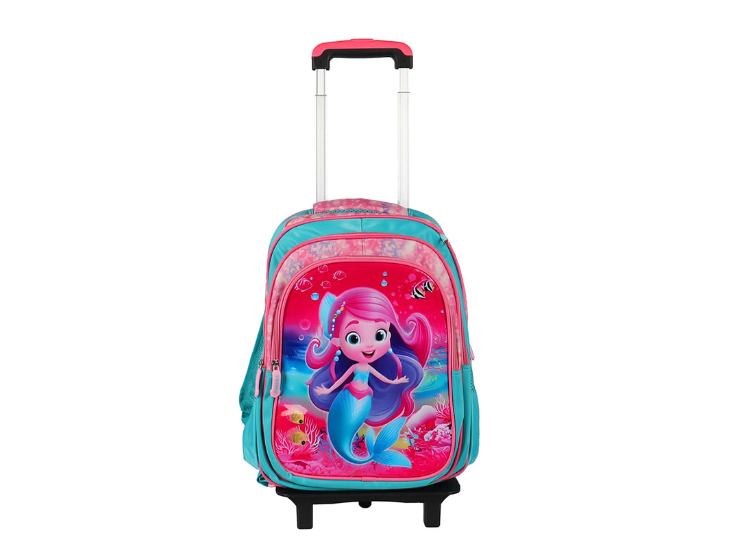 Mochila Rodante Terry Sirena Aqua para Niña