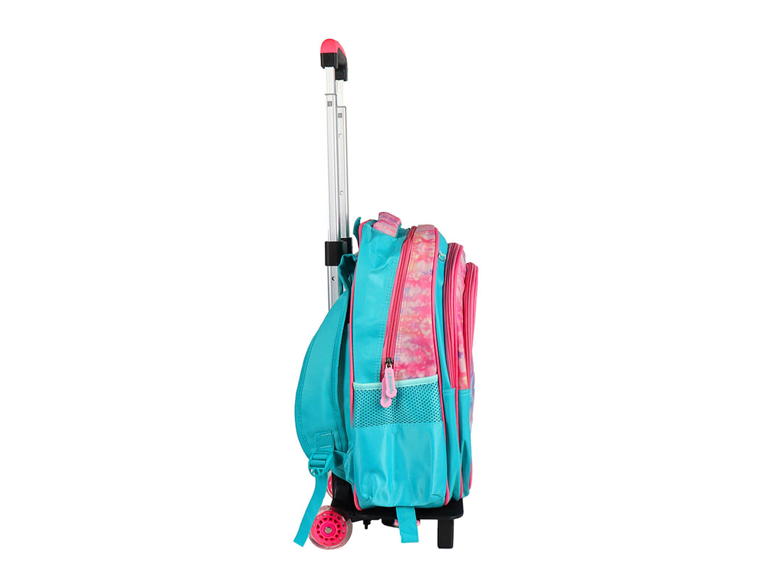 Mochila Rodante Terry Sirena Aqua para Niña