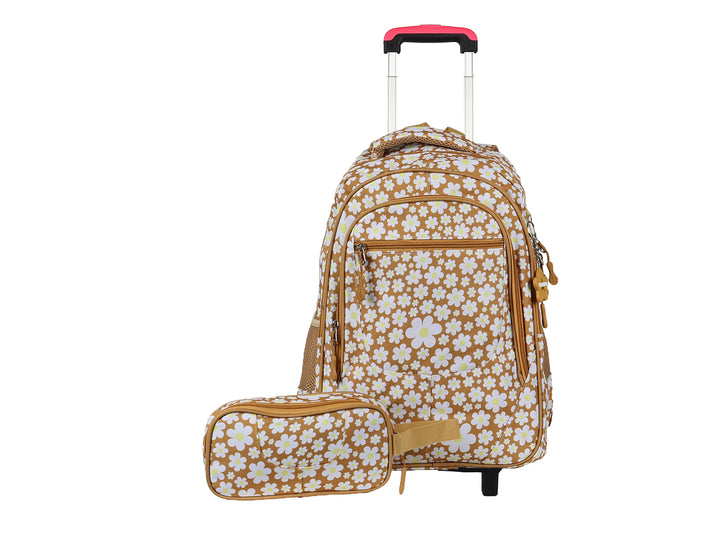 Mochila Rodante Terry Amarillo para Niña