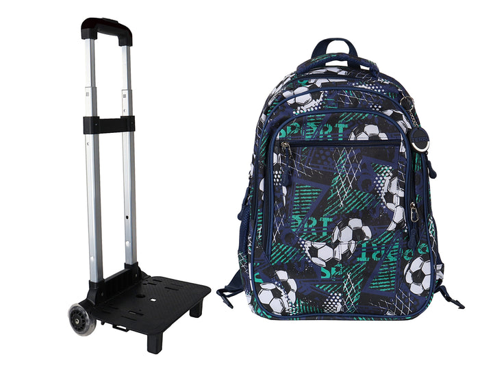Mochila Rodante Terry Balones Azul para Nino