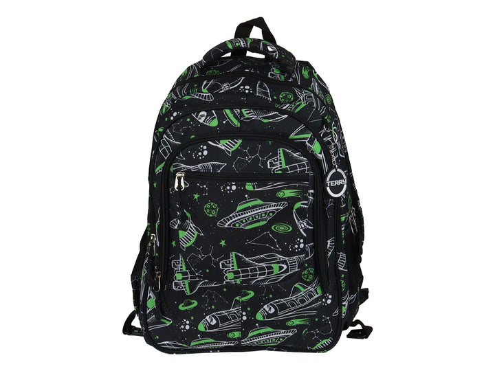 Mochila Terry Nave Espacial Verde/Negro para Nino
