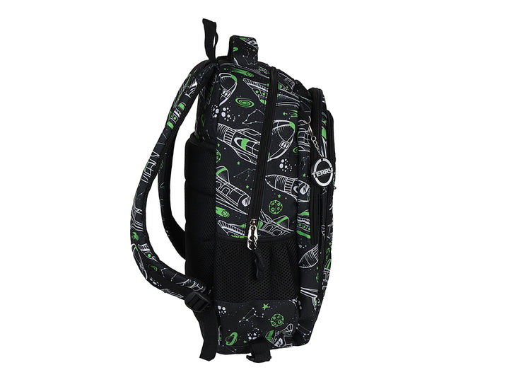 Mochila Terry Nave Espacial Verde/Negro para Nino