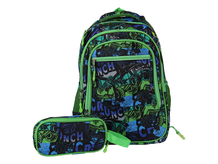 Mochila Terry Camioneta Verde para Nino