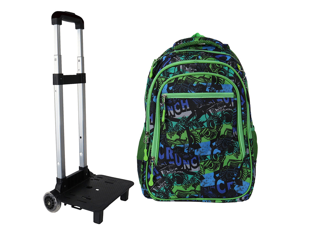 Mochila Terry Camioneta Verde para Nino