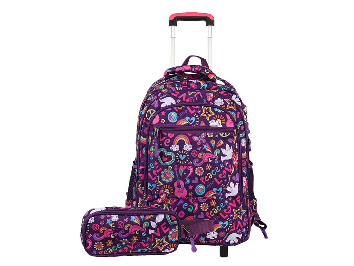 Mochila Rodante Terry Lila para Niña