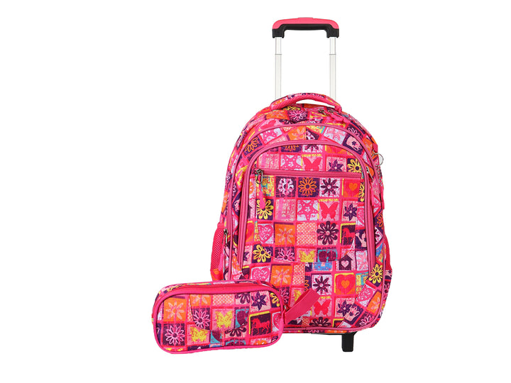 Mochila Rodante Terry Rosa para Niña