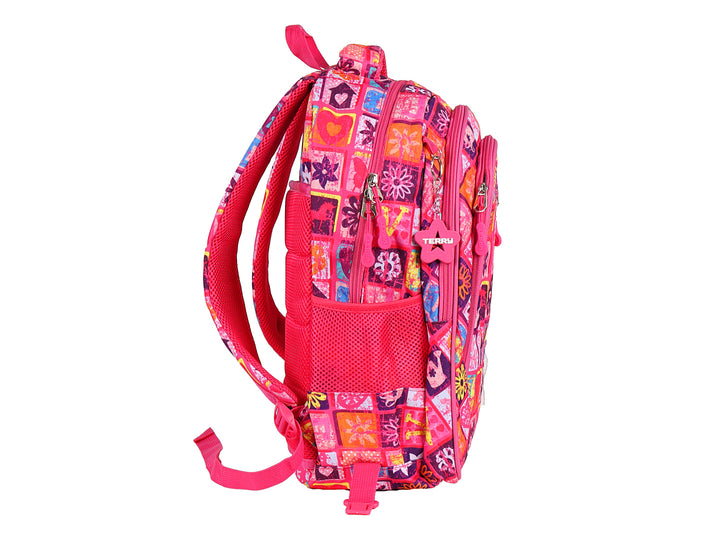 Mochila Rodante Terry Rosa para Niña