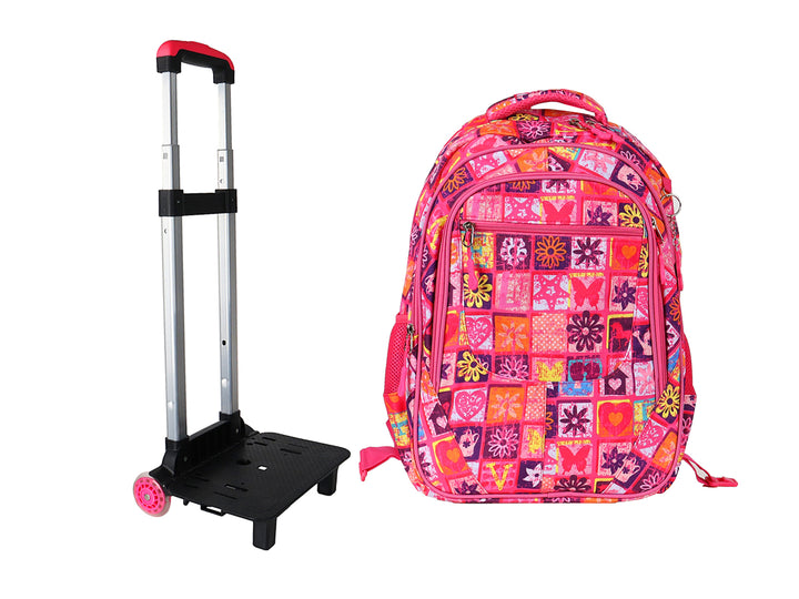 Mochila Rodante Terry Rosa para Niña