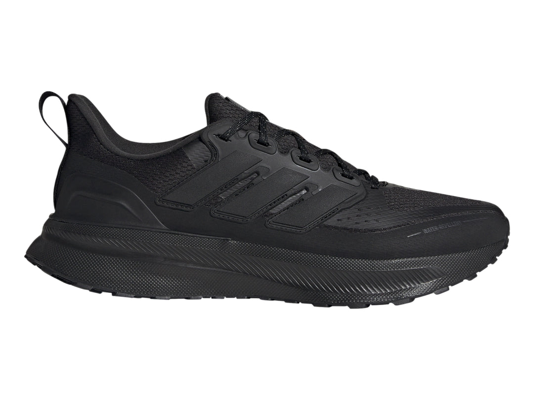 Tenis deportivos Adidas Ultrarun 5 en color negro, vista lateral sobre fondo blanco.