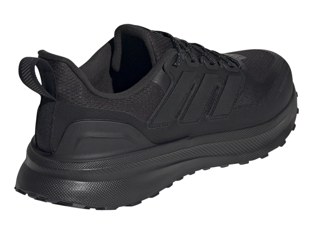 Tenis deportivos Adidas Ultrarun 5 en color negro, vista lateral sobre fondo blanco.