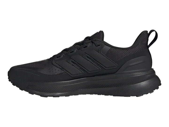Tenis deportivos Adidas Ultrarun 5 en color negro, vista lateral sobre fondo blanco.