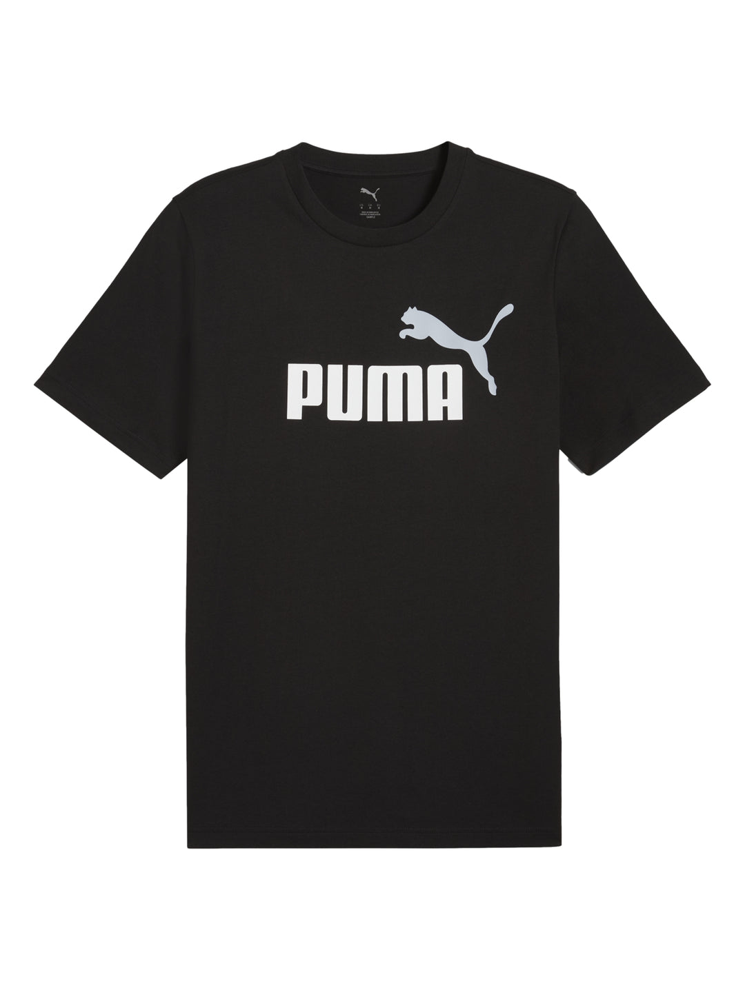 Playera PUMA de color negro con logotipo blanco en el pecho y cuello redondo.