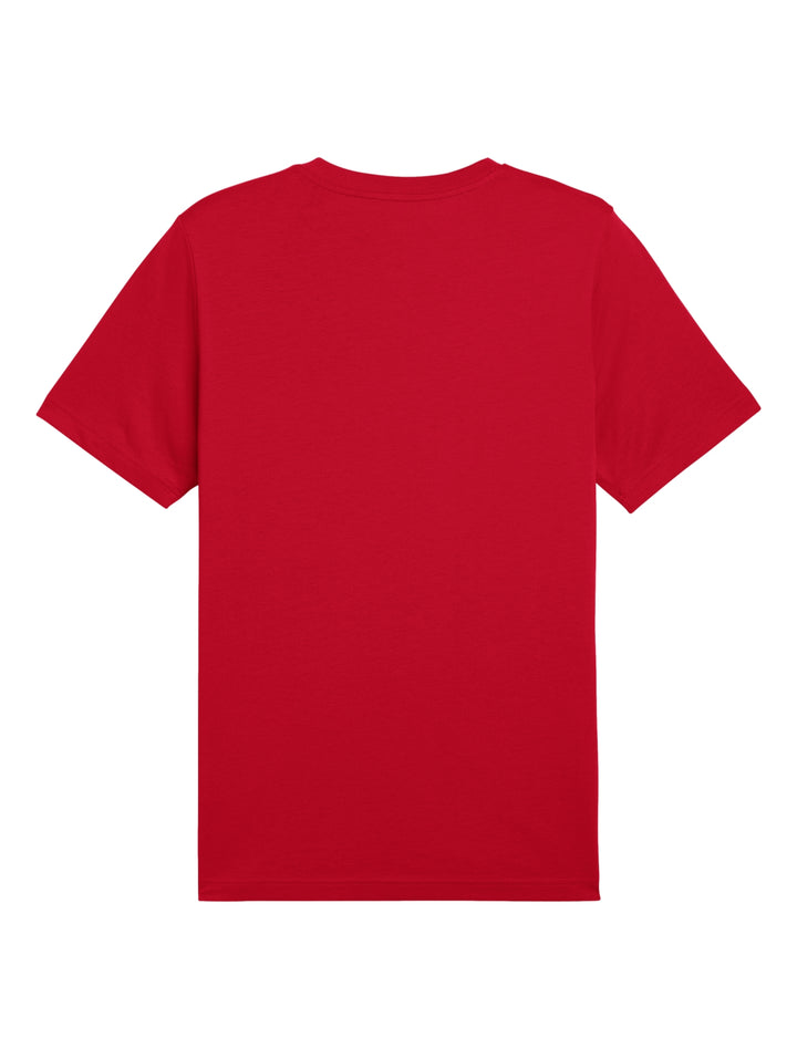 Playera deportiva PUMA de color rojo con logotipo en el pecho.