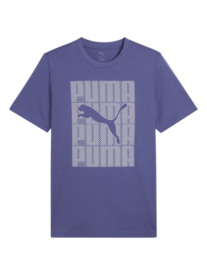 Playera PUMA Graphics Wording Azul Cristal para Hombre