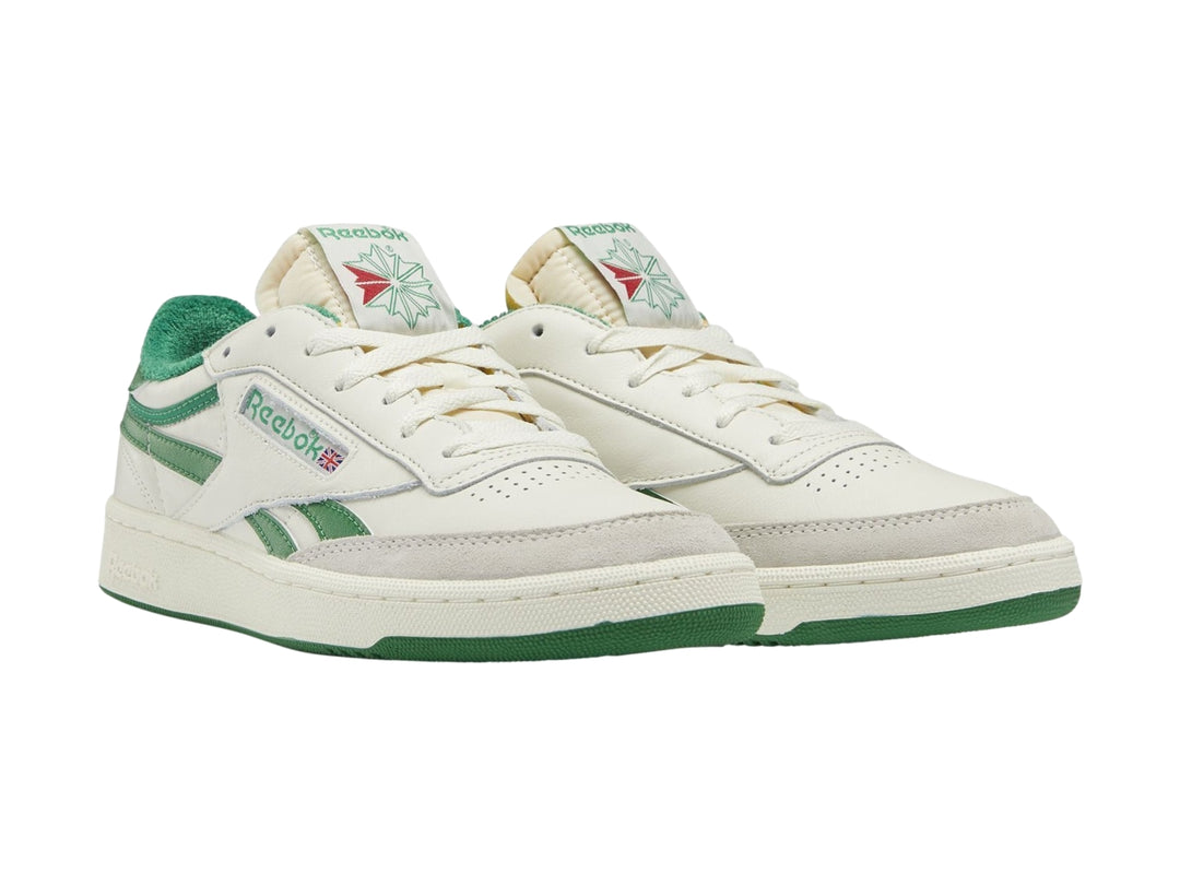 Tenis Reebok Club C Revenge Vintage Blanco y Verde para Hombre