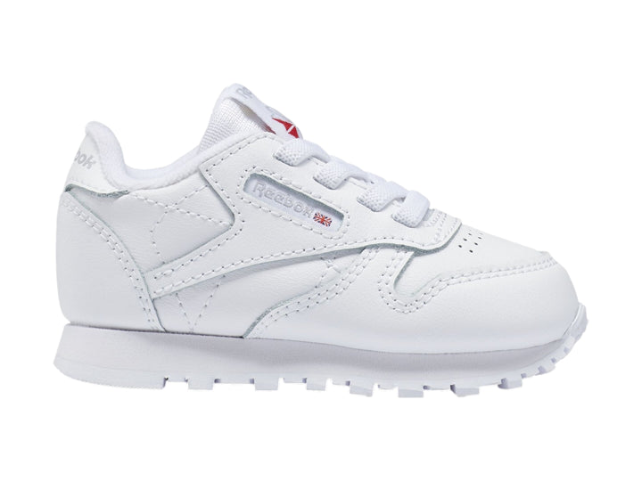 Tenis blancos Reebok Classic Leather de corte bajo para niño o bebé.