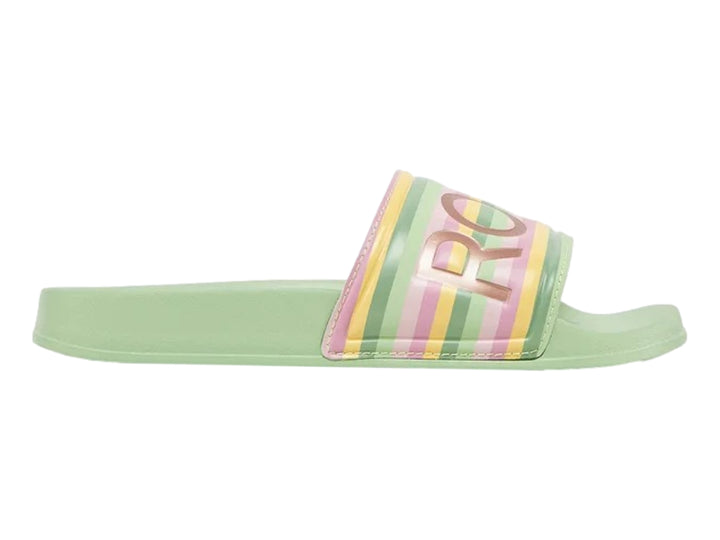 Sandalias Roxy Slippy II Verde Rayas para Mujer