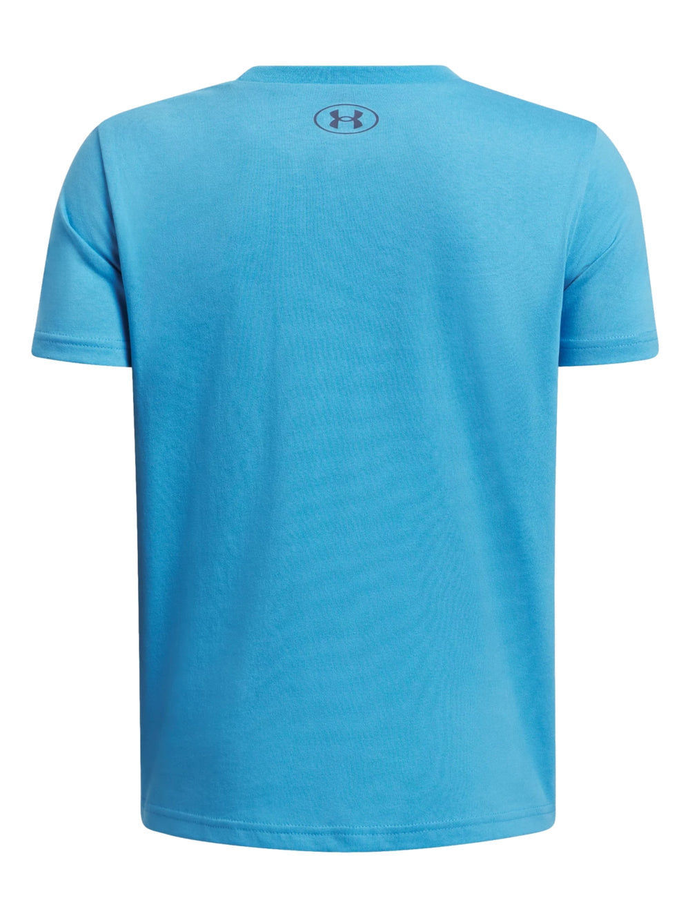 Camiseta deportiva Under Armour de color azul con logotipo gráfico en el pecho