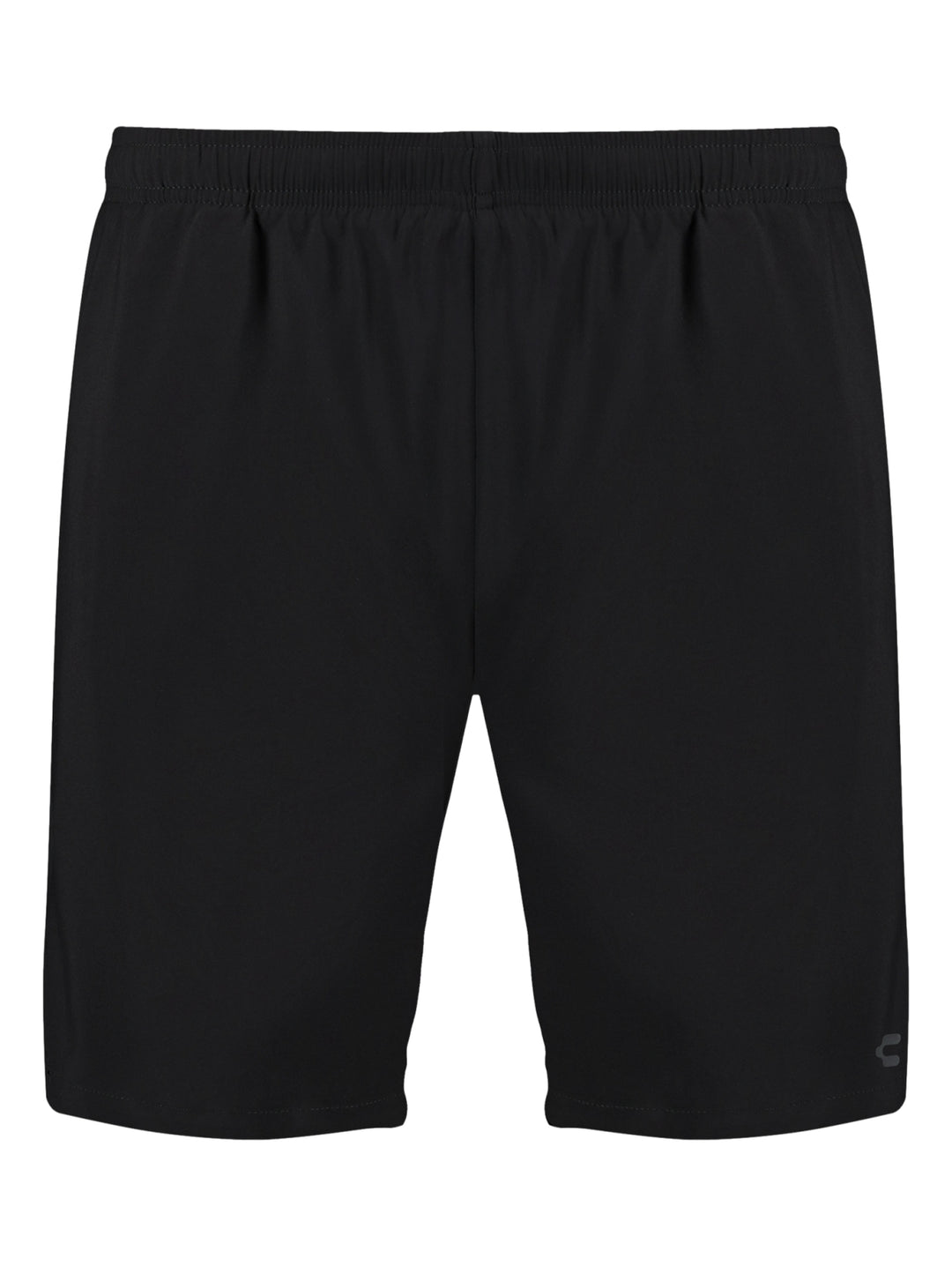 Shorts deportivos de color negro marca Charly con cintura elástica.