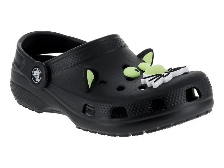 Crocs Classic Glow Black Cat Clogs Negro para Nino