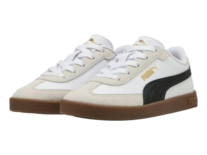 Tenis PUMA Club II Era Blancos y Negros para Niño