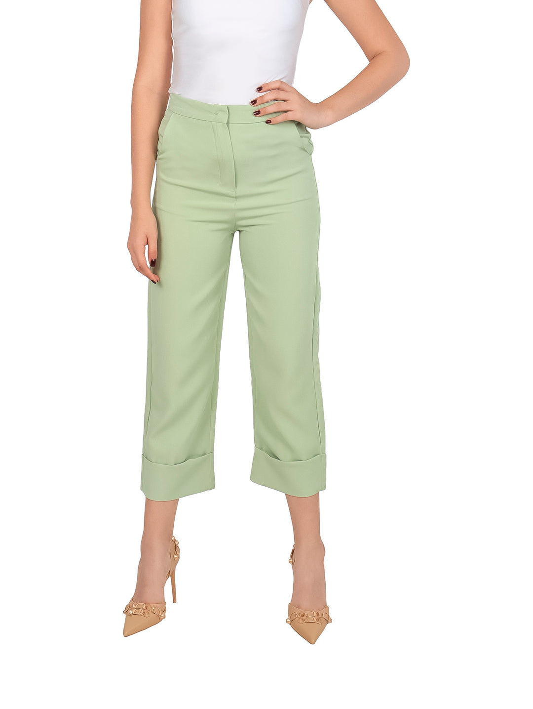 Pantalón de Vestir ATOK Verde para Mujer