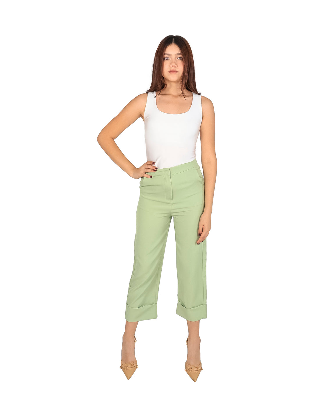 Pantalón de Vestir ATOK Verde para Mujer