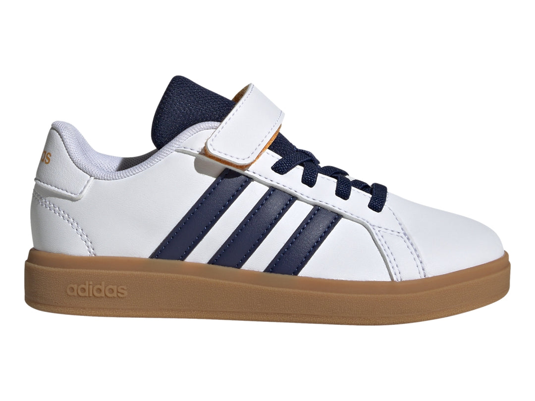 Tenis Adidas Grand Court 2.0 Blanco y Azul para Niño