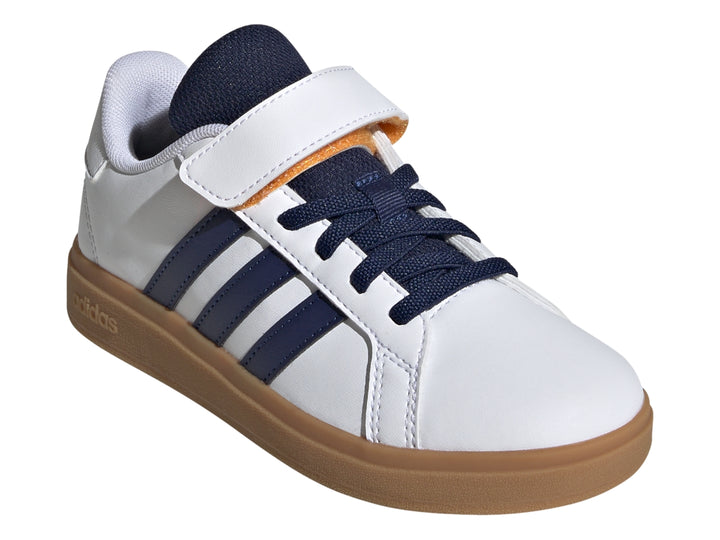 Tenis Adidas Grand Court 2.0 Blanco y Azul para Niño