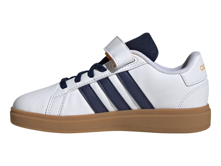 Tenis Adidas Grand Court 2.0 Blanco y Azul para Niño