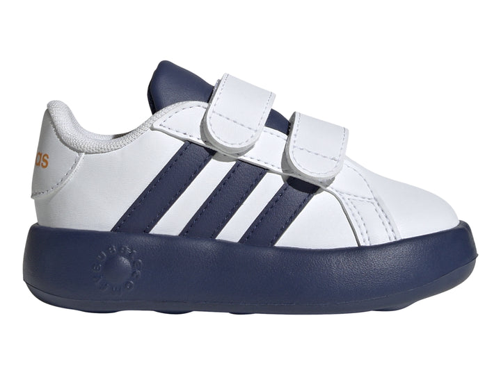 Tenis Adidas Grand Court 2.0 Blanco y Azul para Niño