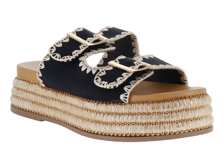 Sandalias Plataforma Roze Color Negro para Mujer