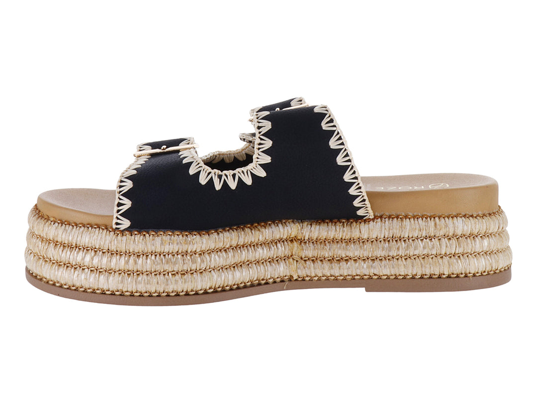 Sandalias Plataforma Roze Color Negro para Mujer