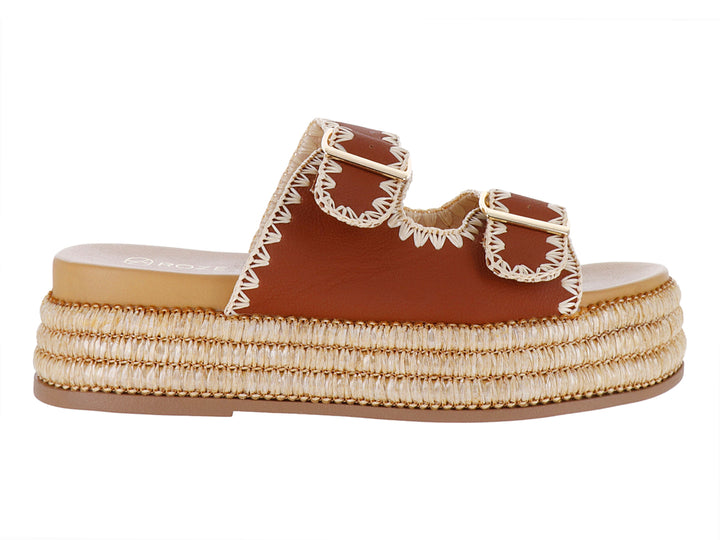 Sandalias Plataforma Roze Color Brown para Mujer