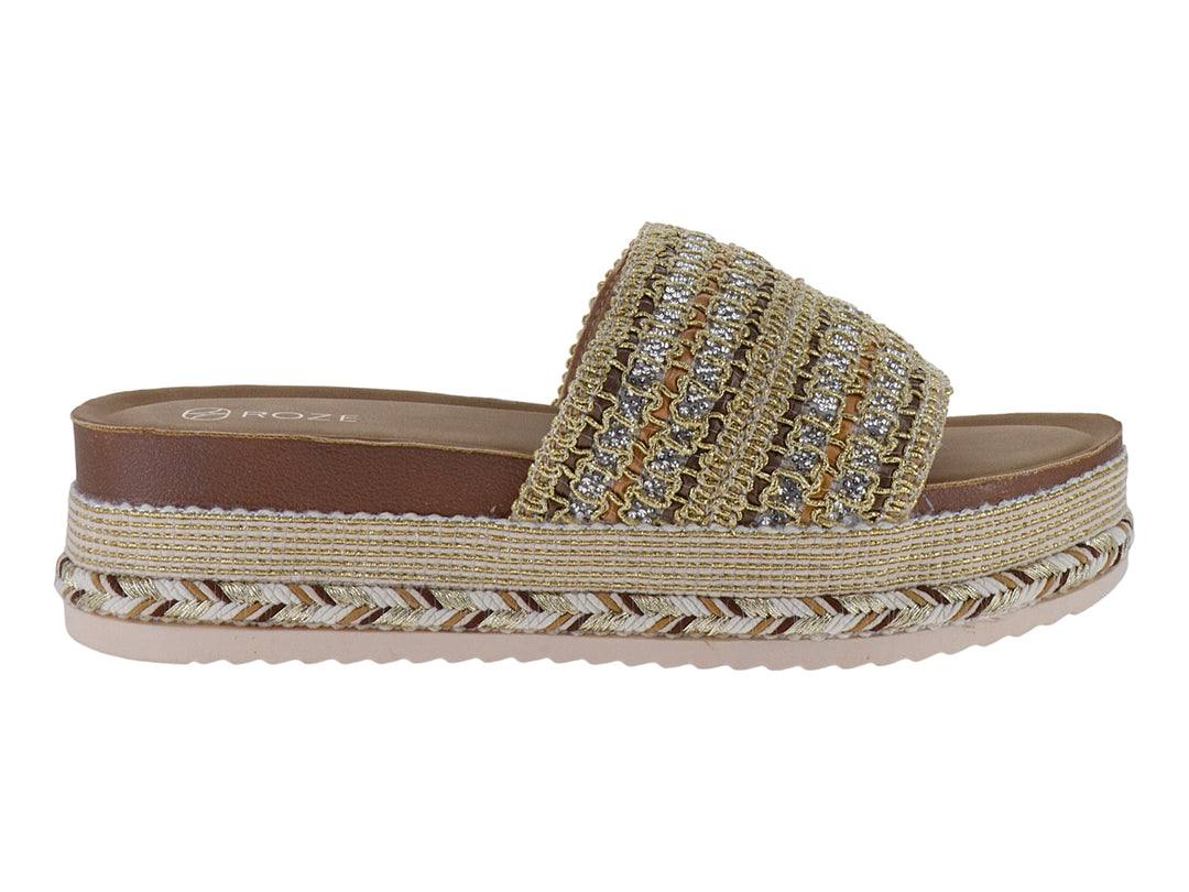 Sandalias Plataforma Roze Brown Beige para Mujer