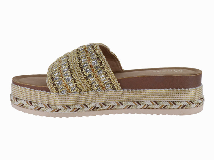 Sandalias Plataforma Roze Brown Beige para Mujer