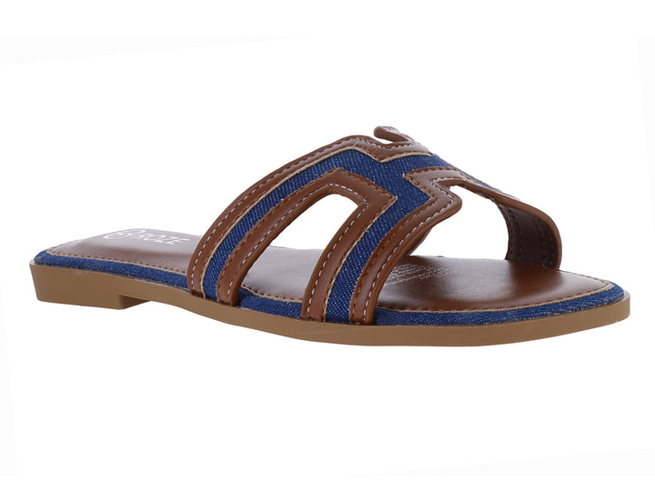 Sandalias ROZE Color Brown/Navy para Mujer