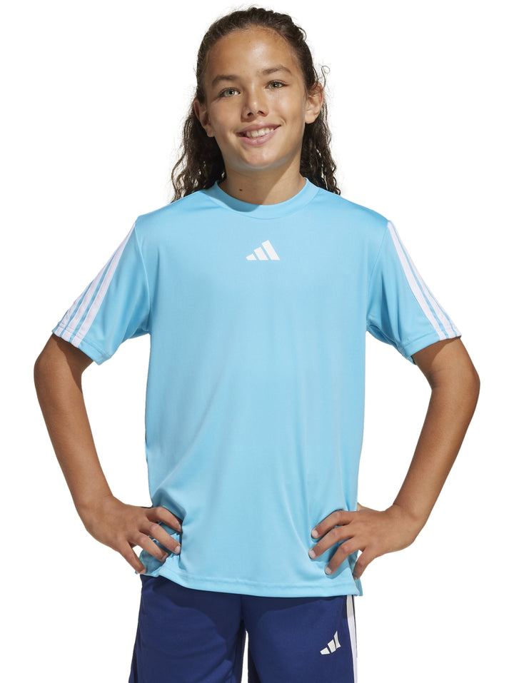 Playera Adidas Essentials 3-Stripes Azul para Niño