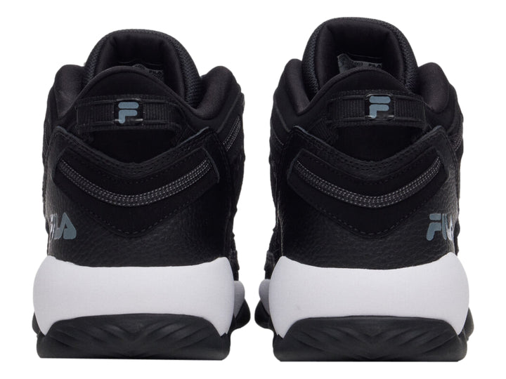 Tenis FILA Stackhouse color negro con suela blanca y cordones tipo paracord.