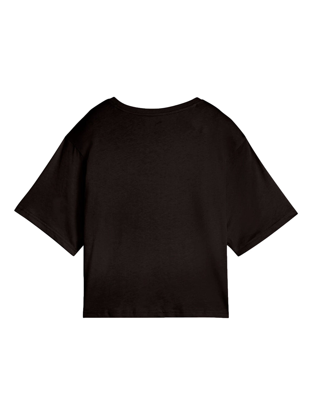 Camiseta corta negra de PUMA con logotipo blanco en el pecho.