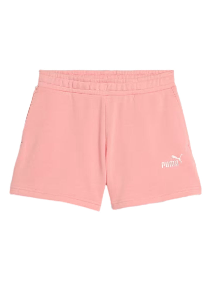 Pantalones cortos deportivos PUMA en color rosa claro para Niño o Niña.