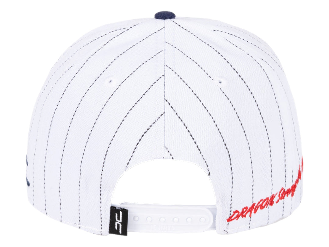 Gorra Snapback JC Hats Dragon Blanco y Azul Marino para Hombre