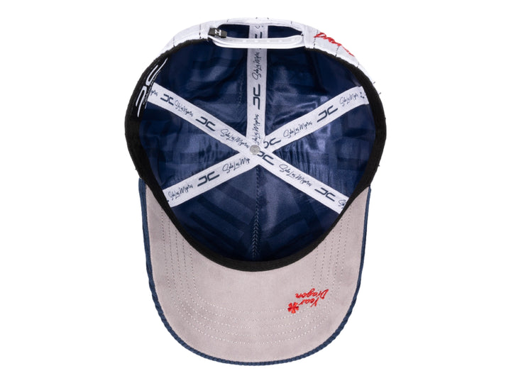Gorra Snapback JC Hats Dragon Blanco y Azul Marino para Hombre