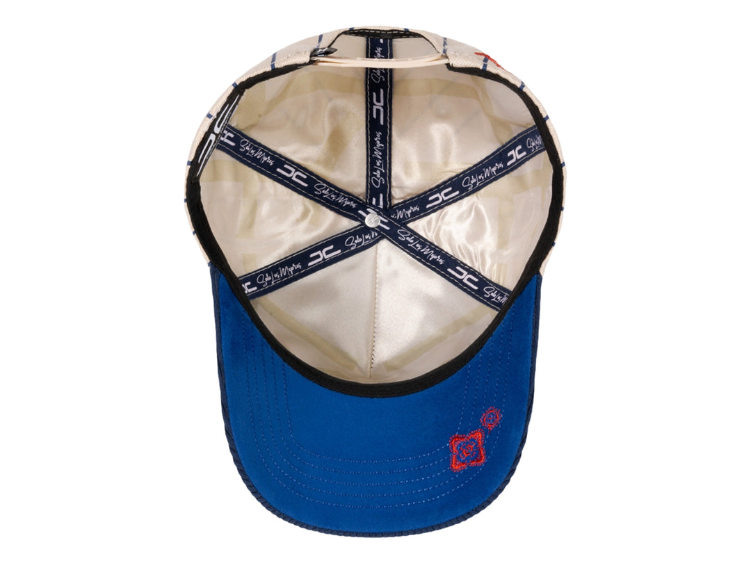 Gorra JC Hats Bufalo Beige y Azul para Hombre