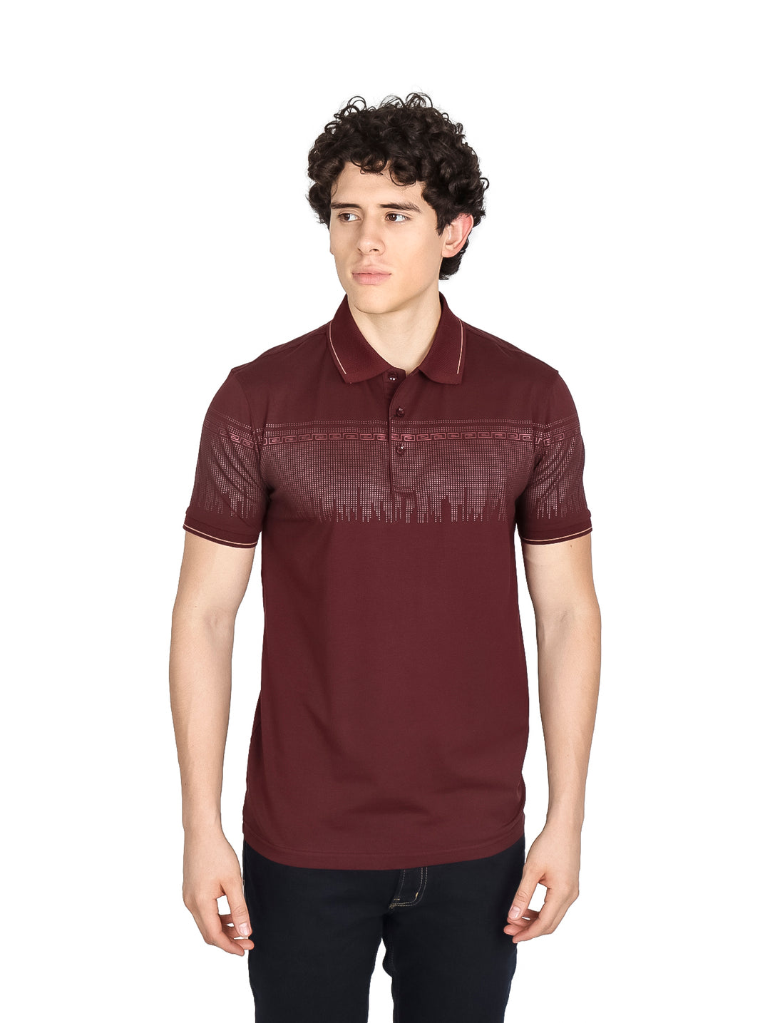 Playera Polo Pavini Burgundy para Hombre